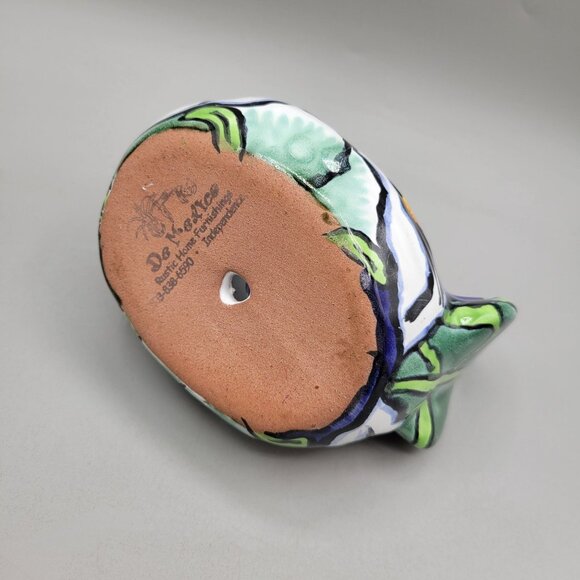 Talavera Chicken Succulent Planter Colorful Hand Painted Made in Mexico - Picture 6 of 10